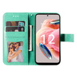 Etui z klapką do Xiaomi Redmi Note 12 4G, Mandala Flower, zielone