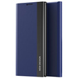 Zestaw Etui do Samsung Galaxy A34 5G, Side Magnetic z klapką, Granatowe + szkło