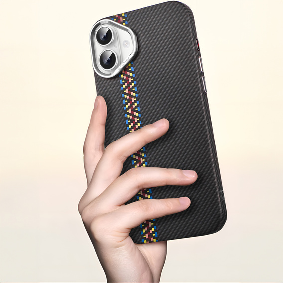 Etui do iPhone 16 Plus, Carbon Fiber MagSafe, czarne