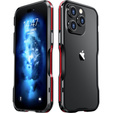 Etui LUPHIE do iPhone 14 Pro Max, Armor Bumper, czarne / czerwone