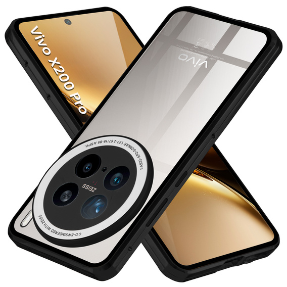 Etui do Vivo X200 Pro 5G, Magnetic Dual Glass, czarne