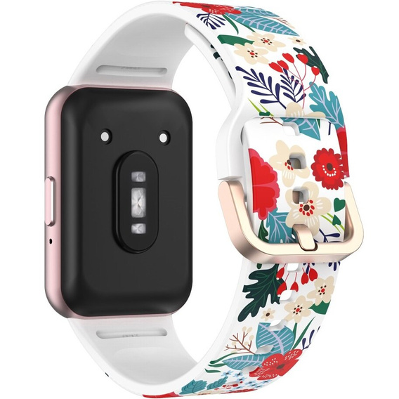 Pasek Silikonowy do Samsung Galaxy Fit 3, Flowers