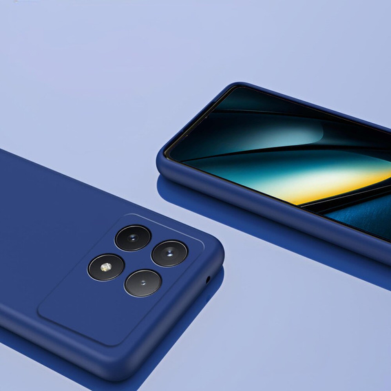 Etui do Xiaomi Poco F6 Pro, Silicone Lite, niebieskie