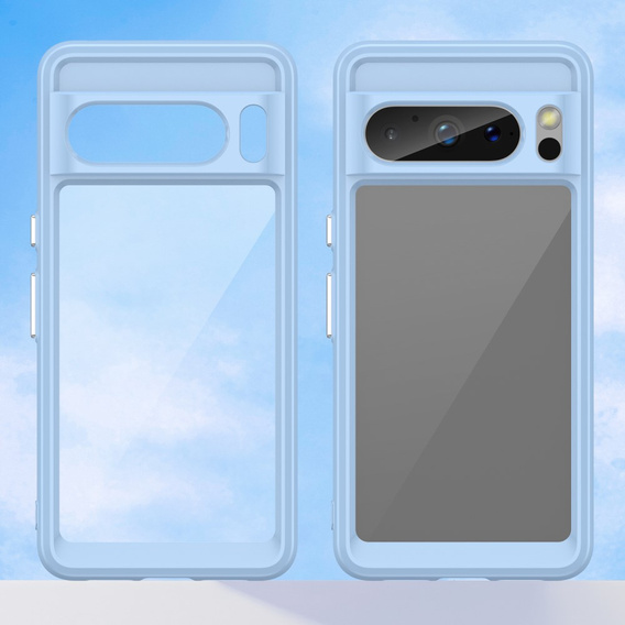 Etui do Google Pixel 8 Pro, Fusion Hybrid, przezroczyste / niebieskie