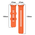 Pasek Silikonowy do Xiaomi Redmi Watch 4 / Xiaomi Smart Band 8 Pro / Xiaomi Smart Band 9 Pro, Pomarańczowy