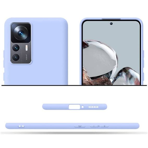Etui do Xiaomi 12T 5G / 12T Pro 5G, Silicone Lite, fioletowe