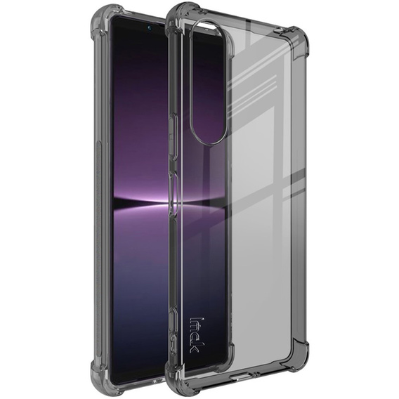 Etui IMAK do Sony Xperia 1 V, Dropproof, przezroczyste / czarne