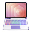 Etui z podświetlaną klawiaturą Bluetooth i touchpadem do Samsung Galaxy Tab S11 – fioletowe