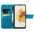 Etui z klapką do Motorola Moto G73 5G, Butterfly, niebieskie