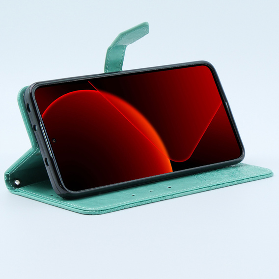 Etui z klapką do Xiaomi 13T / 13T Pro, Mandala, zielone
