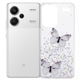 Etui do Xiaomi Redmi Note 13 Pro+, Glitter Butterfly, białe