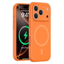 Etui do iPhone 17 Pro, Silicone Lite, do MagSafe – pomarańczowe