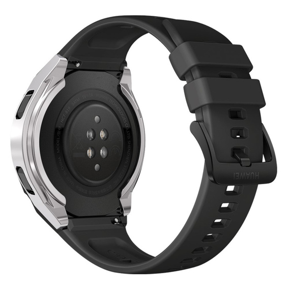 2w1 Etui z osłoną na ekran do Huawei Watch GT 2E 46mm, Srebrne