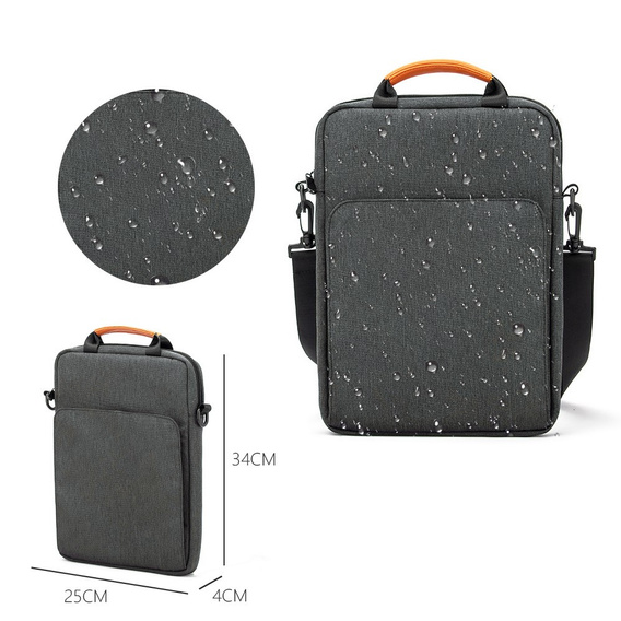 Torba na Laptopa 13.3" – Wodoodporna z Podwójnym Uchwytami - Ciemnoszara