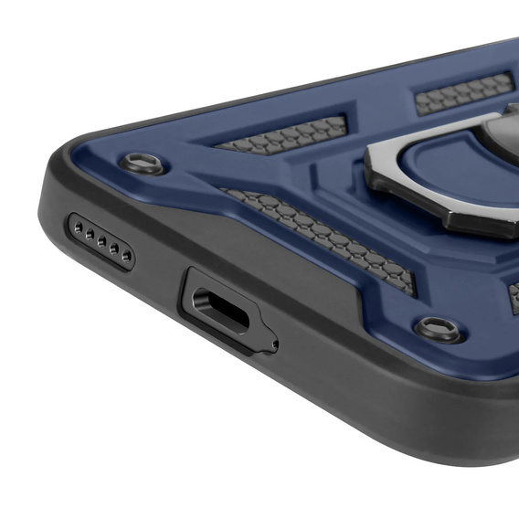 Etui pancerne do Honor Magic 8 Lite, CamShield Slide, niebieskie