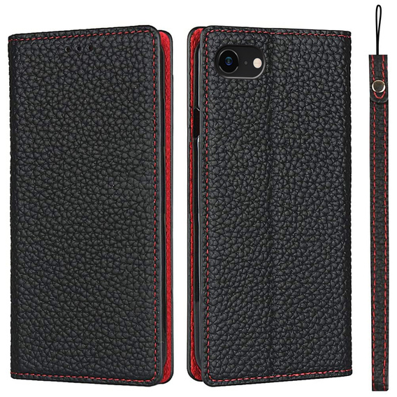 Skórzane etui do iPhone 7/8/SE 2020/SE 2022, ERBORD Grain Leather, czarne