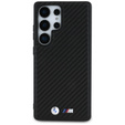 Etui Skórzane BMW do Samsung Galaxy S25 Ultra, Leather Carbon, Czarne