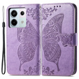 Etui z klapką do Xiaomi Redmi Note 13 Pro 5G, Butterfly, fioletowe