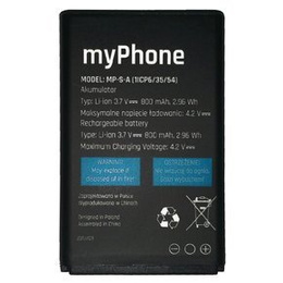 MyPhone Oryginalna Bateria SIMPLY 2 / 1045 / 1082 / 1083 / ONE / Metro, MP-S-A, 800mAh