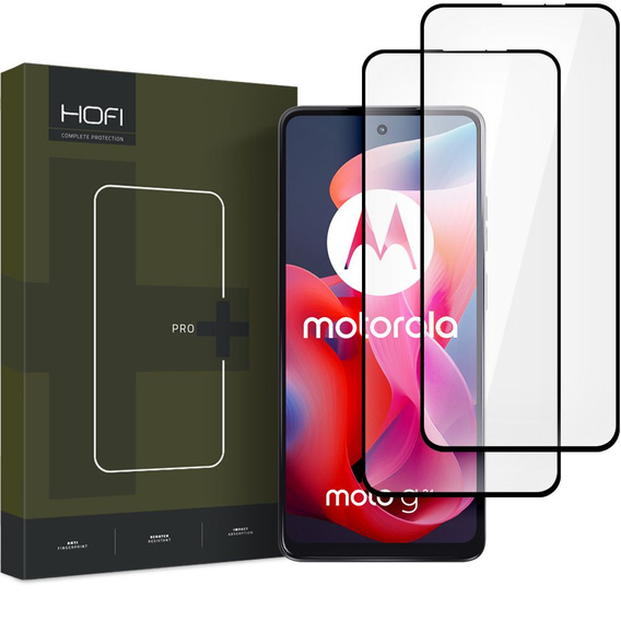 Hofi Glass Pro+ Szkło Hartowane do Motorola Moto G24 / G24 Power / G04, czarne (2 sztukI)