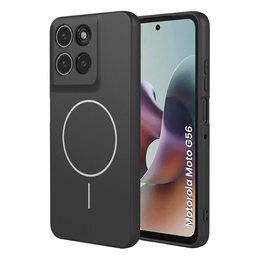 Etui do Motorola Moto G56 5G, Silicone Lite, do MagSafe, czarne