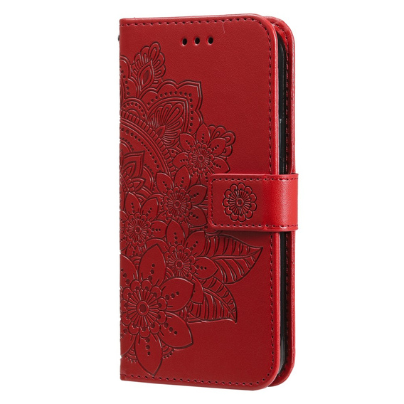 Etui z klapką do Samsung Galaxy A54 5G, Mandala, czerwone