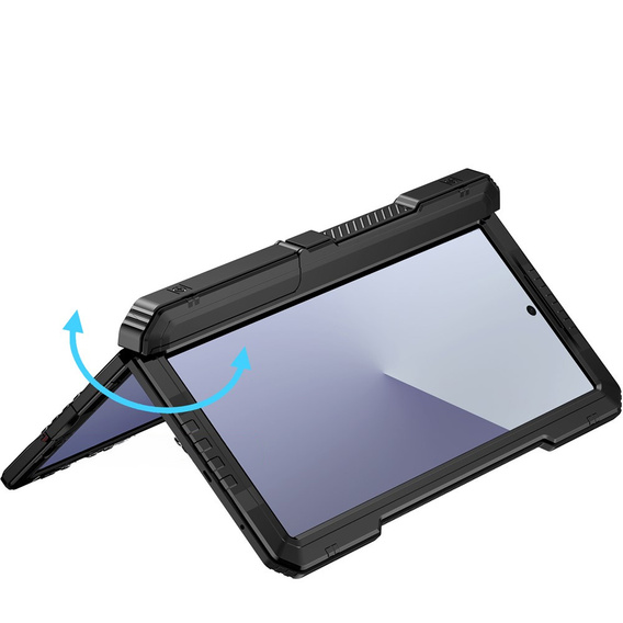 Etui pancerne do Samsung Galaxy Z Fold7 5G aluminiowe z podstawką i miejscem na rysik – czarne