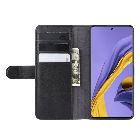 Etui z klapką do Samsung Galaxy A51, Leather Flexi Book, czarne