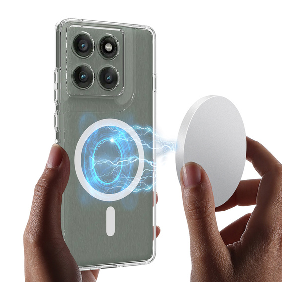 Etui do Motorola Edge 70 5G, Fusion Hybrid, do MagSafe, przezroczyste