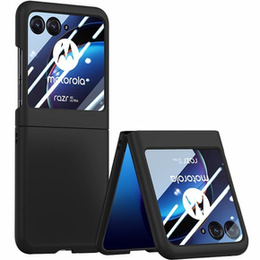 Etui PC Case do Motorola Razr 40 Ultra 5G, ze szkłem na ekran, czarne