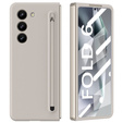 Etui do Samsung Galaxy Z Fold6 5G, ze szkłem i rysikiem, szare