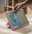 Etui Dexnor 360° do iPad Pro 11 2024 (5 gen.), z paskiem i miejscem na rysik - różowe