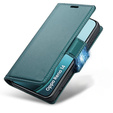 Etui do Oppo Reno 14, ERBORD Glossy Litchi, portfel z klapką, zielone
