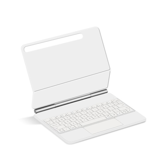 Etui z klawiaturą do Samsung Galaxy Tab S10 FE Magnetic Keyboard Touchpad - białe