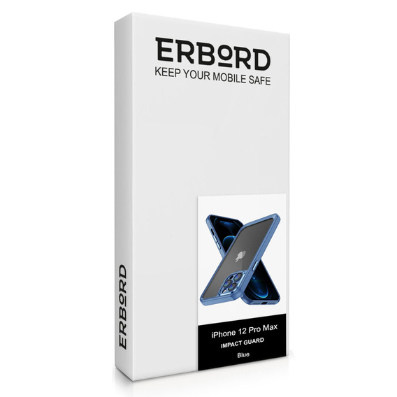 Etui do iPhone 12 Pro Max, ERBORD Impact Guard, niebieskie