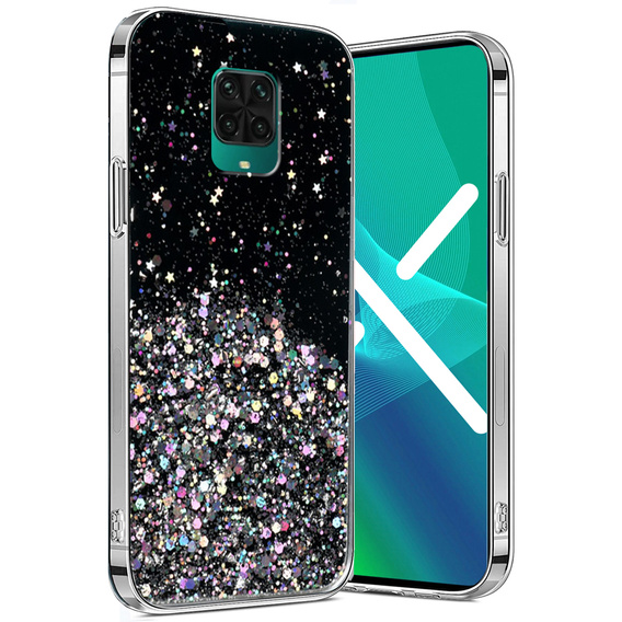 Etui do Xiaomi Redmi Note 9S / 9 Pro, Glittery, czarne