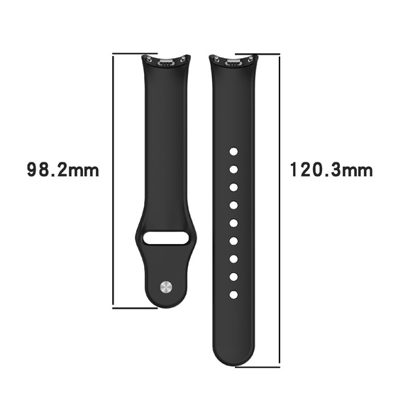 Pasek Silikonowy do Xiaomi Smart Band 10 / 9 / 8, Czarny