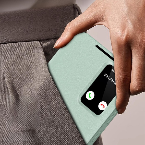 Etui z klapką do Samsung Galaxy S24 Ultra, Smart View Wallet, zielone