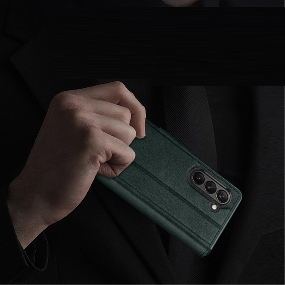 Etui z klapką do Samsung Galaxy Z Fold5 5G, Wallet, zielone