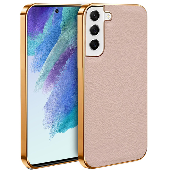 Etui do Samsung Galaxy S21, Cowhide Leather, różowe