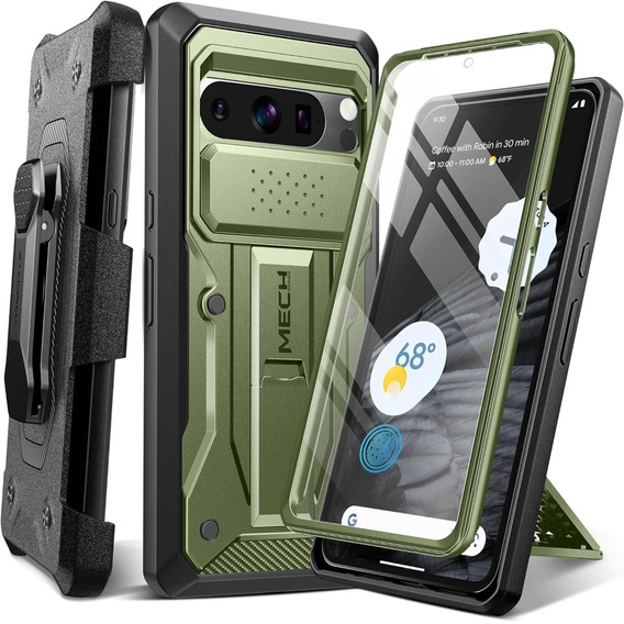 Etui do Google Pixel 8 Pro, Tongate MECH Series Clip, zielone