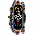 Pasek Skórzany do Xiaomi Mi Band 7/7 NFC, Brązowy / Czarny