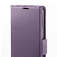 Etui do Motorola Edge 60 / 60 Fusion, ERBORD Glossy Litchi, portfel z klapką, fioletowe