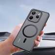 Etui do Xiaomi Redmi Note 14 4G, do MagSafe, ERBORD Matt Case, czarny + Szkło na ekran
