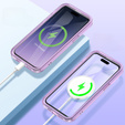 Etui do iPhone 16 Pro Max, Shockproof Hybrid, z folią na ekran, do MagSafe, fioletowe