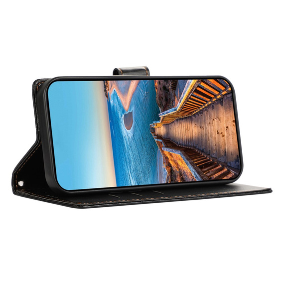 Etui z klapką do Realme 12 Pro 5G / 12 Pro+ 5G, Leather Line Wallet, czarne