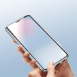 Etui do Xiaomi Poco F7, Magnetic Dual Glass, srebrne