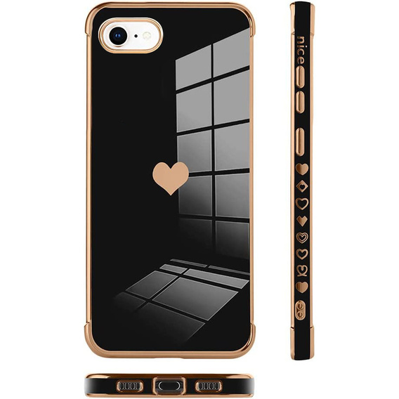 Etui do iPhone 7/8/SE 2020/SE 2022, Electro heart, czarne