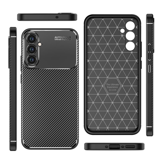 Etui do Samsung Galaxy A17 5G, Carbon Gel, czarne