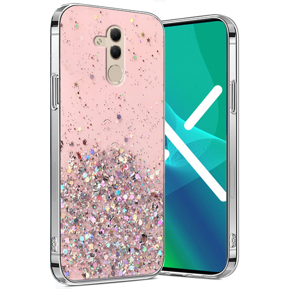 Etui do Huawei Mate 20 Lite, Glittery, różowe